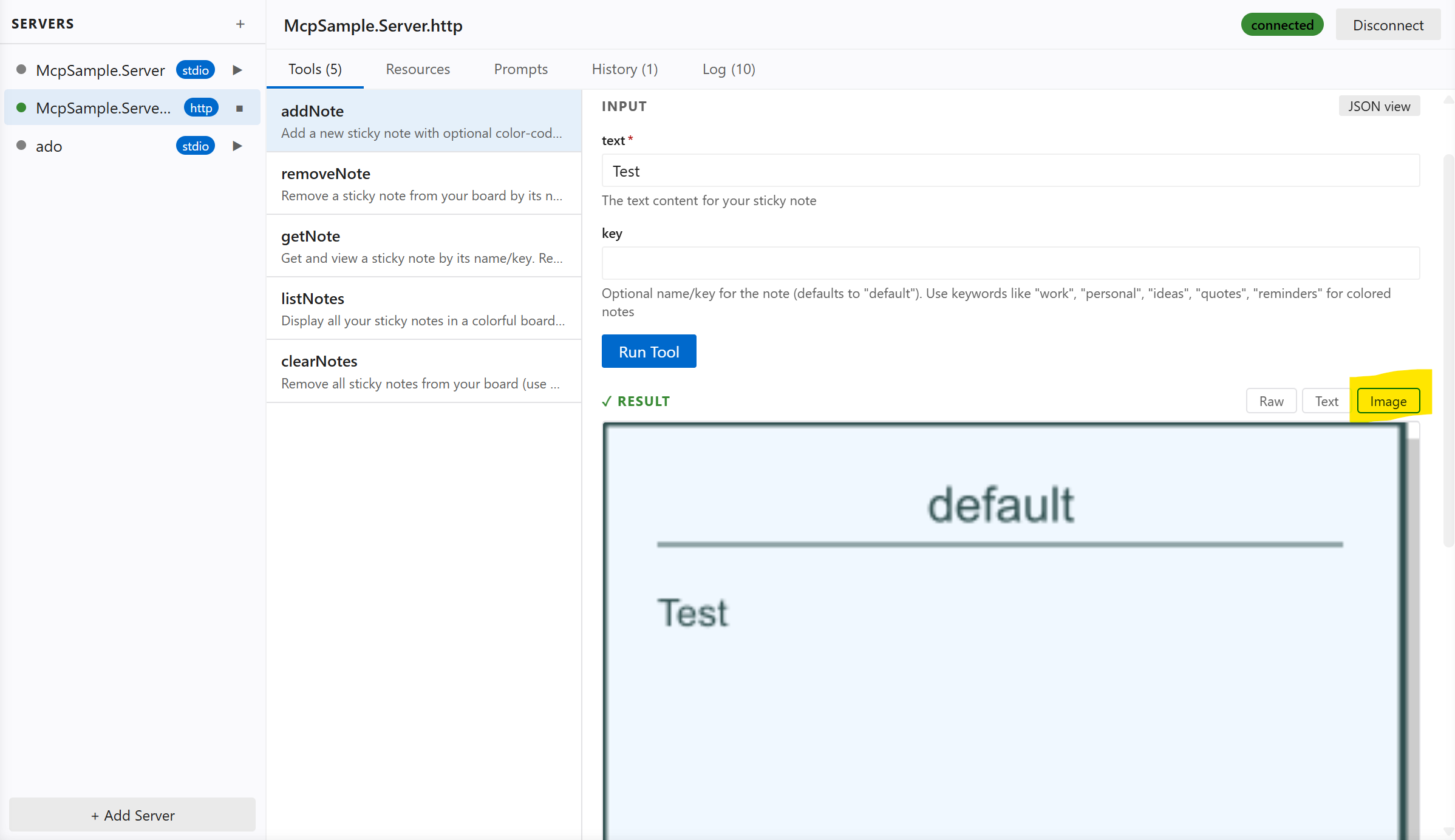MCP Tool Explorer screenshot